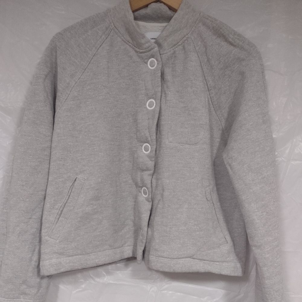 Women Current/Elliot Buttoned Gray Sweater